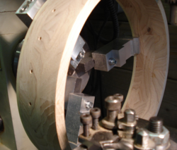 Islander OB-01 banjo rim on lathe